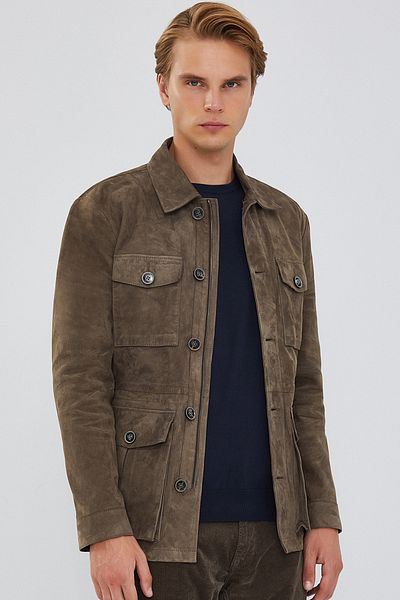 Derimod Bonucci Men's Mink Suede Coat - 23wgd648710