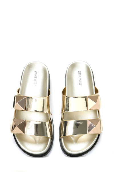 Nine West Papuci plati pentru femei Mistr 4fx Gold
