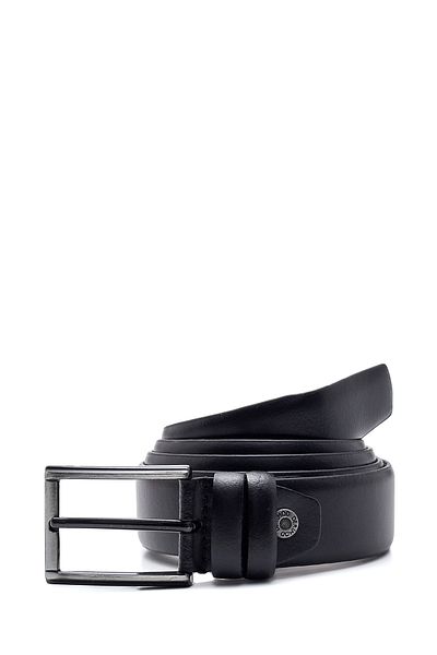 Derimod Black Leather Men's Belt - 000a2d1200218