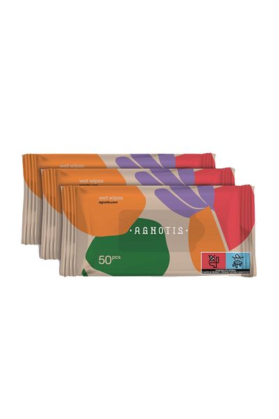 Agnotis Baby Wet Baby Towels 50 X 3 Pieces (150 Sheets)