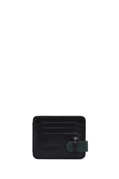 Derimod Black Green Men's Leather Card Holder - 000a2d310718
