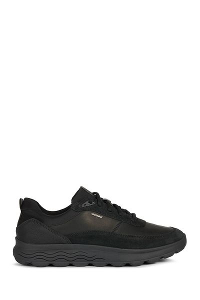 Geox Pantofi negru Spherica din piele cu șireturi pentru bărbați U16bye08522c9997
