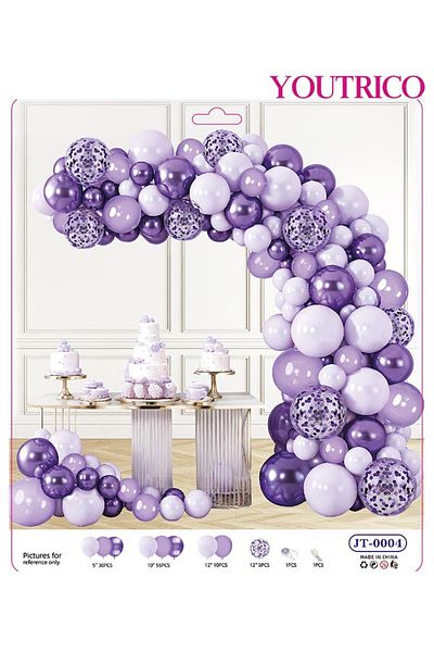 Youtrico Sweet Macaron Balloon Garland Set - Dreamy Wedding Arch & Photo Backdrop in Soft Colors