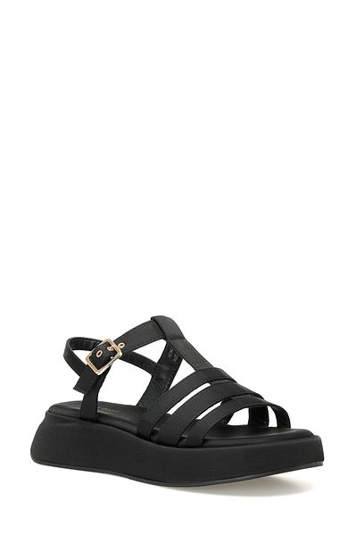 Nine West Welna2 4Fx Black Women's Thick Sole Sandals