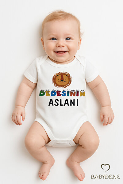 BABYDEN'S Grandfather's Lion Written Baby Snap Body Jumpsuit |   100% Cotton ...