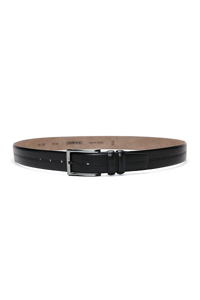 Derimod Black Leather Men's Belt - 000a2d1303026
