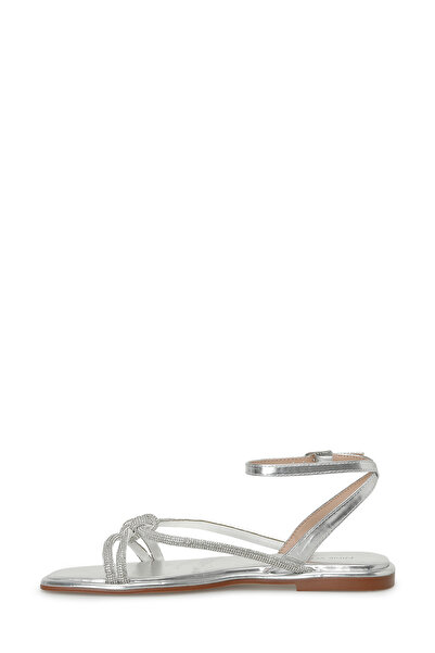 Nine West FRANKSTON 4FX Gümüş Kadın Düz Sandalet