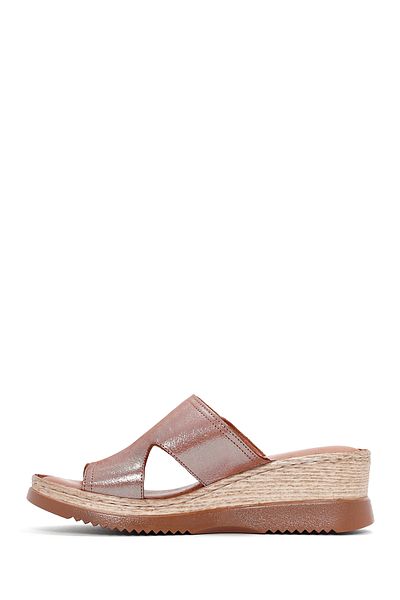 Derimod Tan Leather Comfort Thick Sole Slippers - 24sfd320918