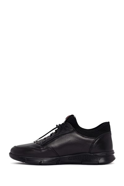 Derimod Black Leather Men's Sneakers - Lace-up, Model No: 24sfd670118