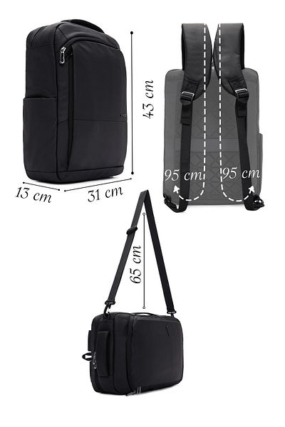 Derimod Men's Black Technological Backpack - D-pack 23wbd30056f