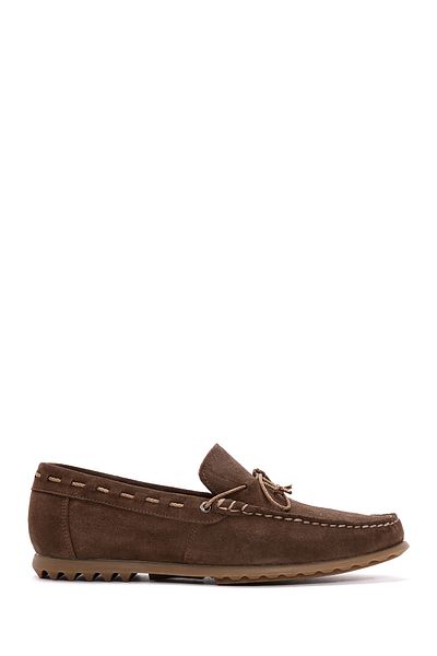 Derimod Men's Brown Suede Genuine Leather Penny Loafer Shoes Casual Daily Shoes 24Sfd630410