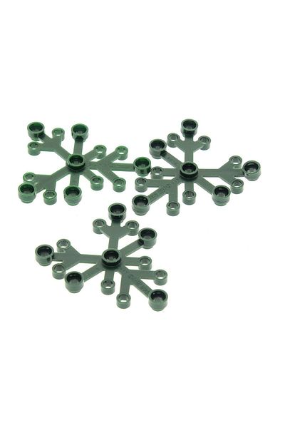 LEGO Accessory Moc Custom Minifigure Plant Dark Green 6 X 5 Leaf Plant 2 Pieces Will Be Sent