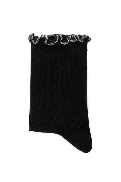 Derimod Black Silver Cotton Women's Socks - 000a2c40036f