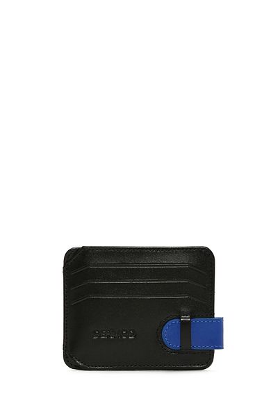 Derimod Black Blue Men's Leather Card Holder - 000a2d310718