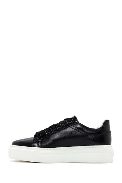 Derimod Black Leather Sneaker - Men's, Lace-up, Thick Sole 24sfd611614