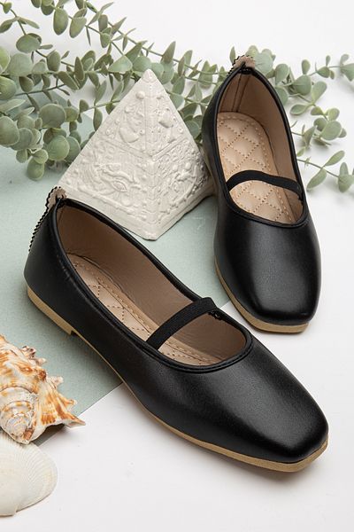 Slipcat Women's Daily Blunt Toe Elastic Ballerina Shoes