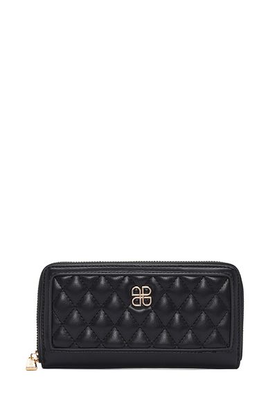 Derimod Black Quilted Women's Wallet - 000a2d5614kp