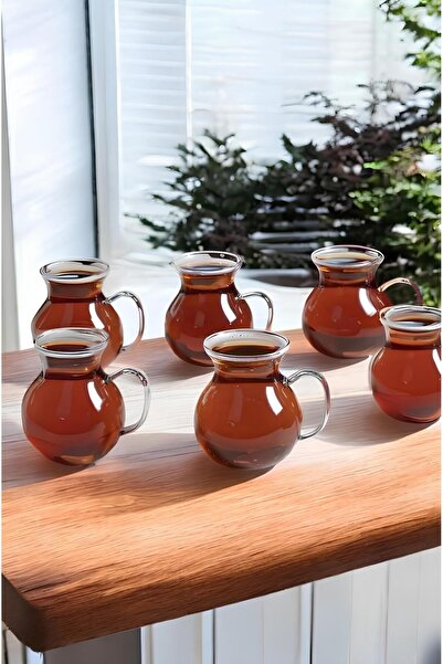 Rossel Premium Kulplu 6'lı Tombul Bardak -10881