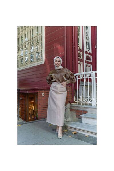 VELLICHOR Χιτζάμπ Φούστα Αμύγδαλο