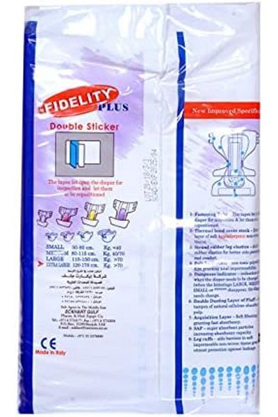 fidelity Adult Diapers Extra Large New Improved 10 Units