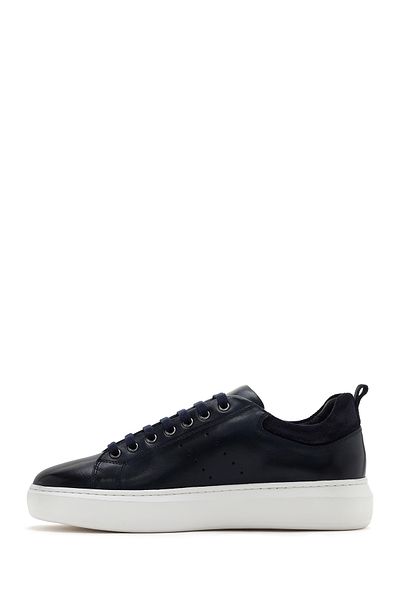 Derimod Men's Navy Blue Leather Sneakers - 24sfd613618