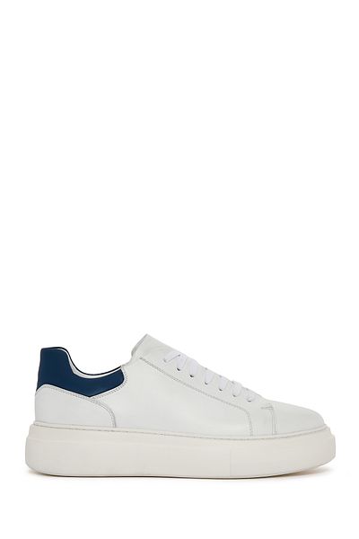 Derimod White Leather Sneaker - Men's, Lace-up and Thick Sole 24sfd613418