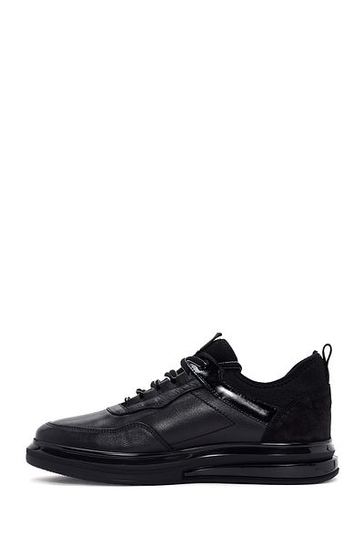 Derimod Black Leather Men's Sneakers - Lace-up, 24sfd624014
