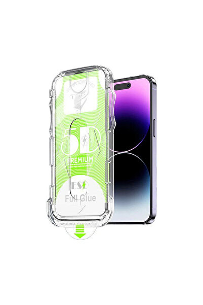 Fibaks Apple iPhone 11 Pro Max Compatible Fully Covering Glass Screen Protector with Easy Application Tool and Frame