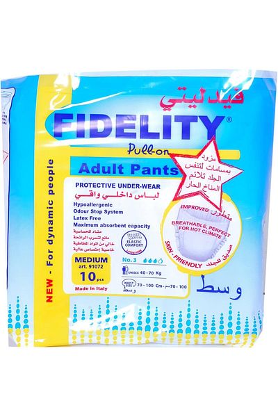 fidelity Adult Pull On Pants Medium ' 10 Units