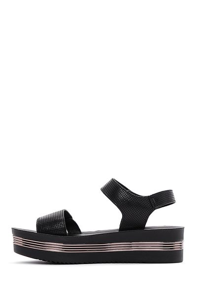 Derimod Black Thick Sole Women's Ankle Strap Sandals - 24sfe462618