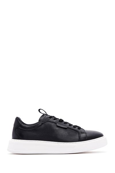 Derimod Black Leather Men's Sneakers - Lace-up, Model 24sfd610618