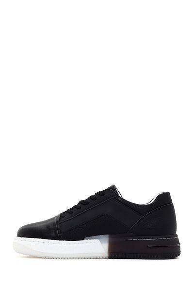 Derimod Black Leather Thick Sole Sneaker - Men's 24sfd611114