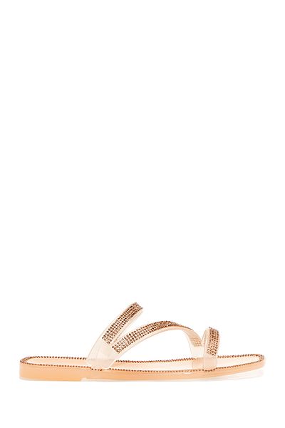 Derimod Pink Jelly Stone Women's Slippers - 24SFE4904PV