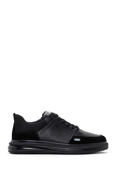 Derimod Men's Black Lace-Up Leather Sneaker 24Sfd 641914