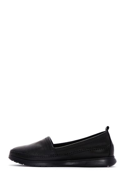 Derimod Women's Black Leather Genuine Leather Comfort Penny Loafer Shoes Casual Daily Shoes 24Sfd151218