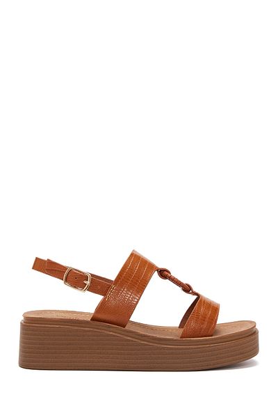 Derimod Thick Sole Tan Women's Sandals - Ankle Strap, 24sfe462126