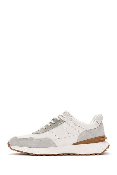 Derimod White Leather Thick Sole Sneaker - Men's Casual 24sfd691814