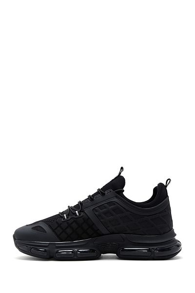 Derimod Men's Black Lace-Up Thick Soled Leather Sneaker 24Sfd 624214