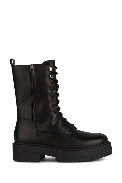 Geox Black Leather Women's Boots - D36vdm00043c9999