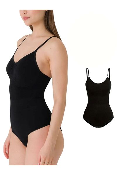 MİSTİRİK Mamey Model Hooked Bodysuit, Tight Leg Color Black, Effective Compression