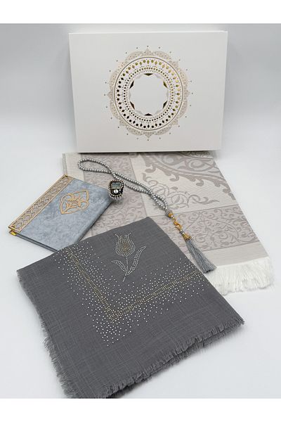 AYHANHOME 5 Piece Prayer Rug Set Dowry Gift Bride Groom Bundle Set