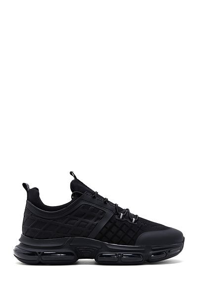 Derimod Men's Black Lace-Up Thick Soled Leather Sneaker 24Sfd 624214