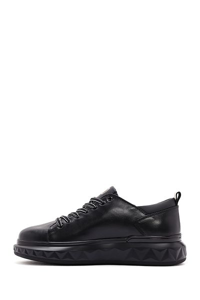 Derimod Black Leather Sneaker - Thick Sole and Laces, Men's 24sfd623218