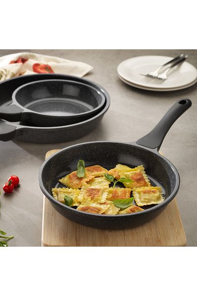 Schafer Stark Cast Iron Pan Set 3 Pieces-Grey