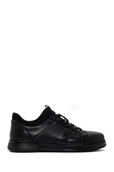 Derimod Black Leather Men's Sneakers - Lace-up, Model 24sfd 676118