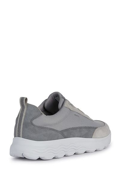 Geox Men's Gray Spherica Lace-Up Fabric Sneaker U45Bya01422C1010
