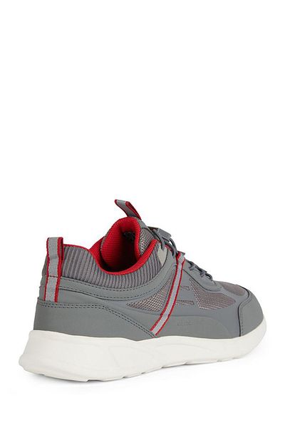 Geox Pánské šedé šněrovací kožené tenisky Sanzio U45g7a014ekc9g7v