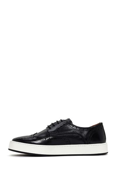 Derimod Black Leather Men's Casual Shoes - Lace-up, 24sfd 635518
