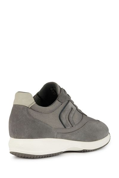 Geox Pánské šedé šněrovací semišové kožené tenisky Happy U4562a02011c9371