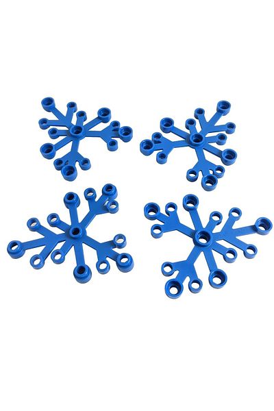 LEGO Accessory Moc Custom Minifigure Plant Blue Navy Blue 6 X 5 Leaf Plant 2 Pieces Will Be Sent